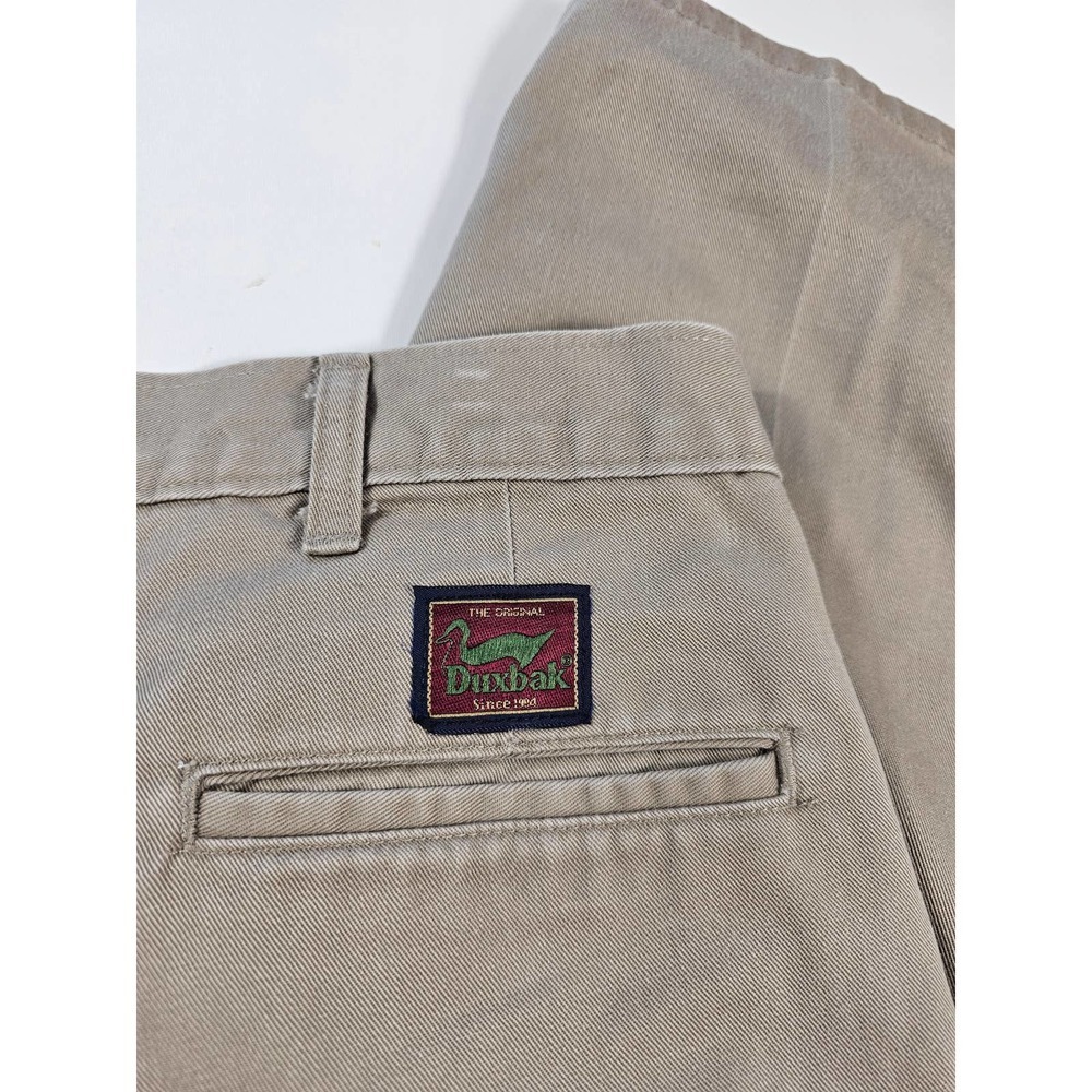 Duxbak vintage pleated chino pants career casual khaki tag (38x30 real)